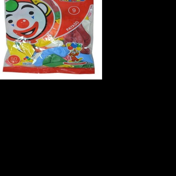GLOBOS PAYASO 9 BOLSA C50 VCOLORES C100